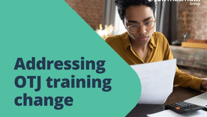 Addressing OTJ training change